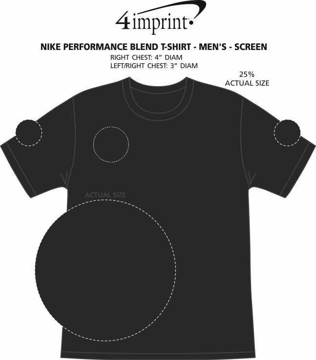 Imprint Area of Nike Performance T-Shirt - Men's - Embroidered