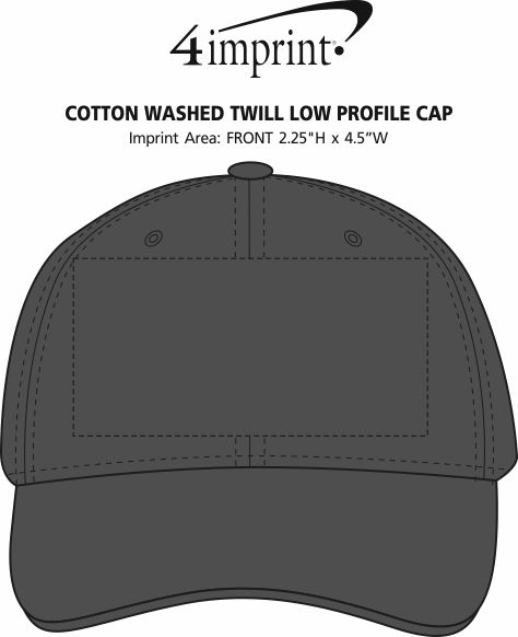 Imprint Area of Cotton Washed Twill Low Profile Cap