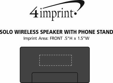 Imprint Area of Solo Wireless Speaker with Phone Stand