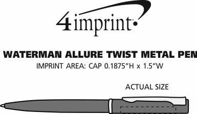 Imprint Area of Waterman Allure Twist Metal Pen