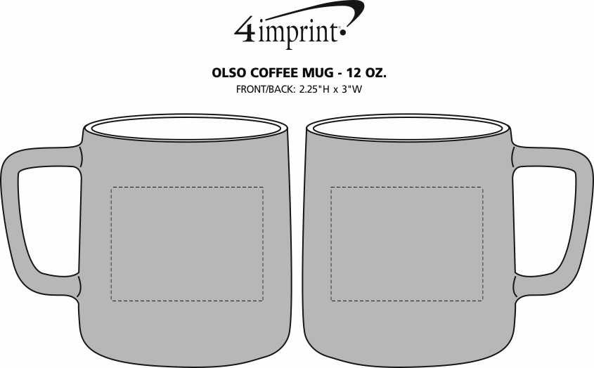 Imprint Area of Oslo Coffee Mug - 12 oz.