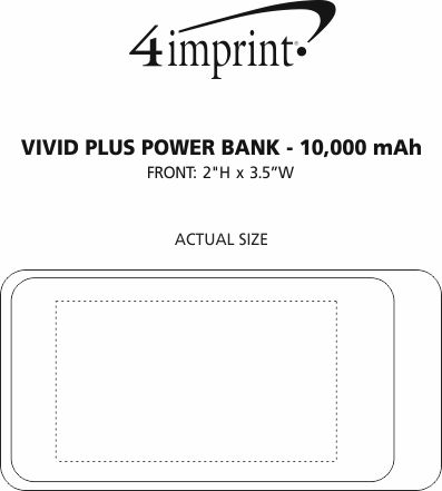Imprint Area of Vivid Plus Power Bank – 10,000 mAh