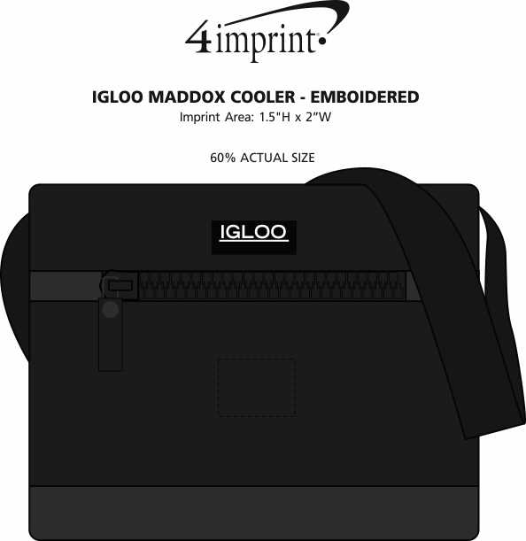 Imprint Area of Igloo Maddox Cooler - Embroidered