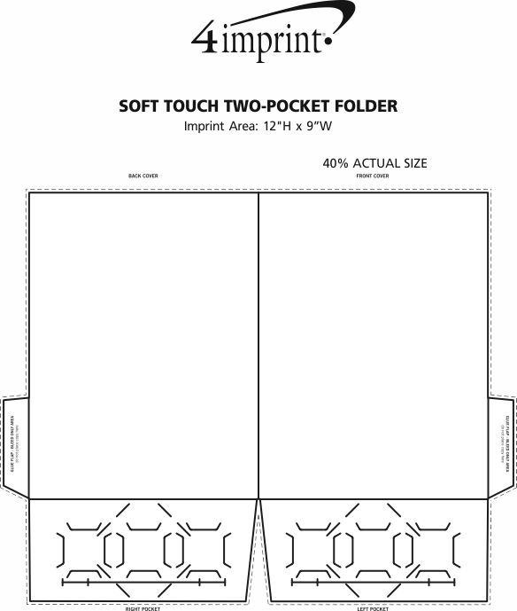 Imprint Area of Soft Touch Two-Pocket Folder