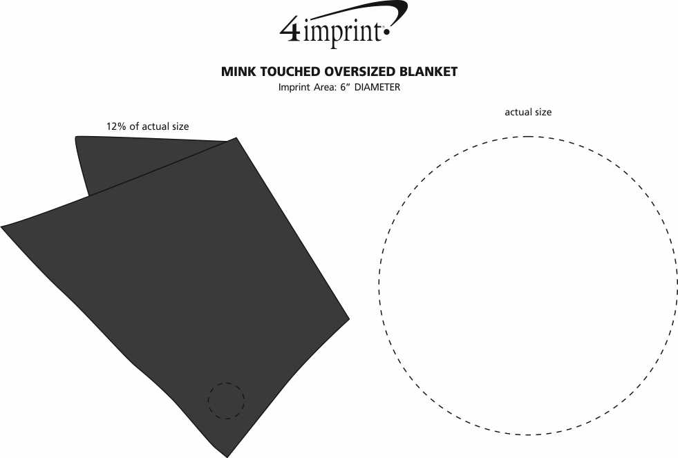 Imprint Area of Mink Touch Oversized Blanket