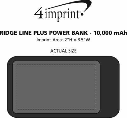 Imprint Area of Ridge Line Plus Power Bank – 10,000 mAh