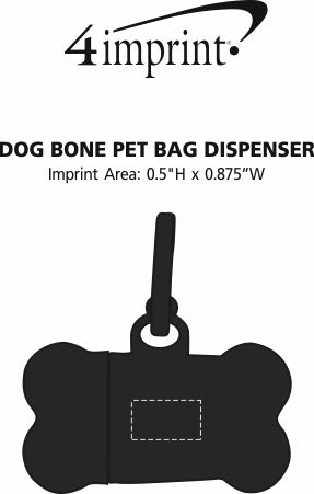 Imprint Area of Dog Bone Pet Bag Dispenser