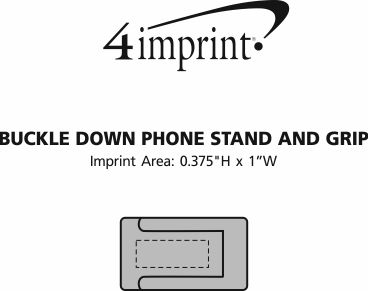 Imprint Area of Buckle Down Phone Stand and Grip