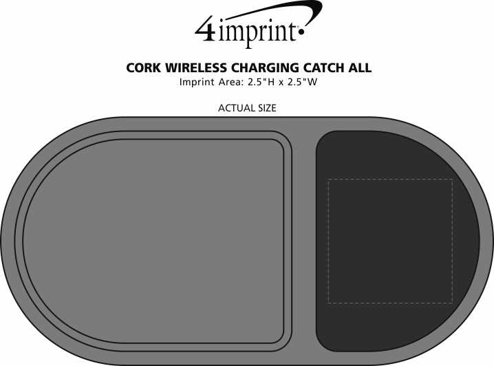 Imprint Area of Cork Wireless Charging Catch All