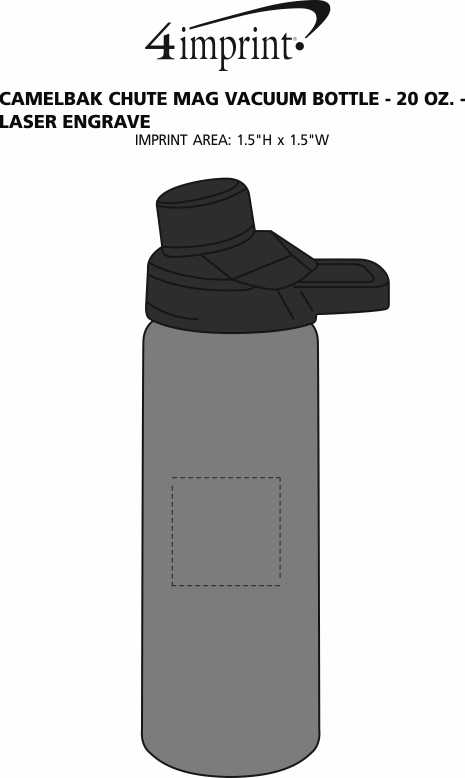 Imprint Area of CamelBak Chute Mag Vacuum Bottle - 20 oz. - Laser Engraved