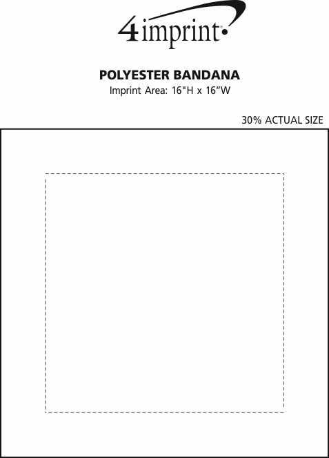 Imprint Area of Polyester Bandana