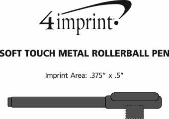 Imprint Area of Emery Soft Touch Rollerball Metal Pen