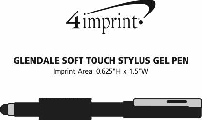 Imprint Area of Glendale Soft Touch Stylus Gel Pen