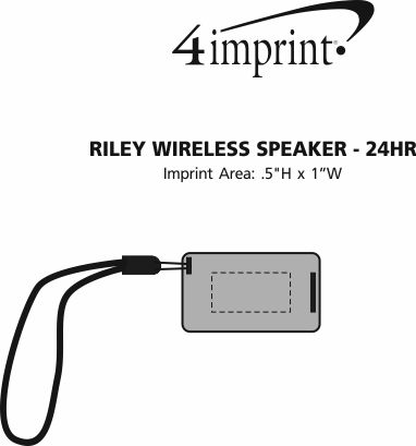 Imprint Area of Riley Wireless Speaker - 24 hr