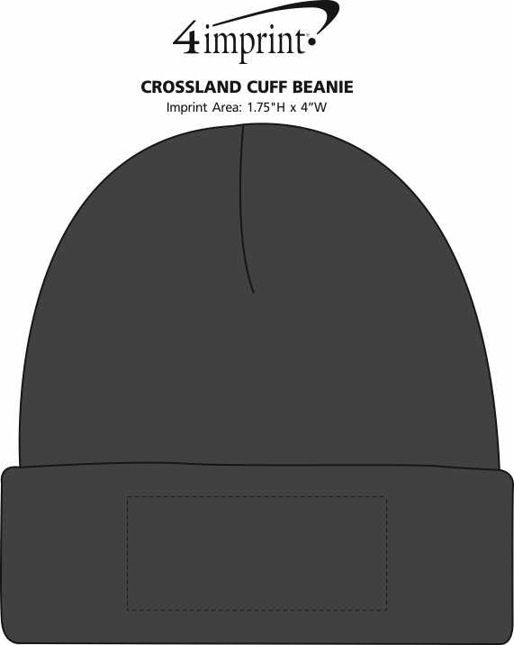 Imprint Area of Crossland Cuff Beanie