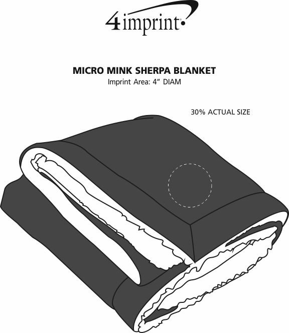 Imprint Area of Micro Mink Sherpa Blanket