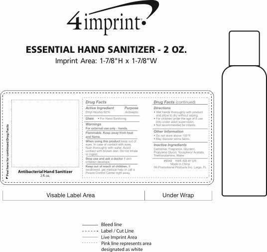 Imprint Area of Essential Hand Sanitizer - 2 oz.