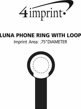Imprint Area of Luna Phone Ring with Loop