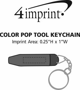 Imprint Area of Color Pop Tool Keychain