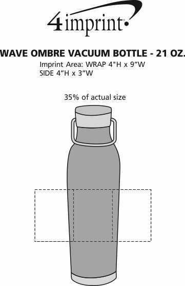 Imprint Area of Wave Ombre Vacuum Bottle - 21 oz.