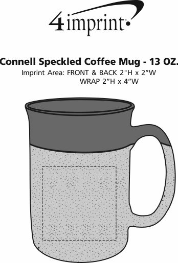Imprint Area of Connell Speckled Coffee Mug - 13 oz.