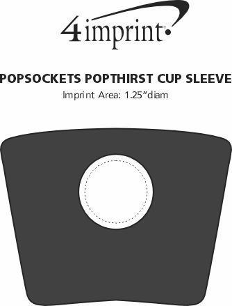 Imprint Area of PopSockets PopThirst Cup Sleeve