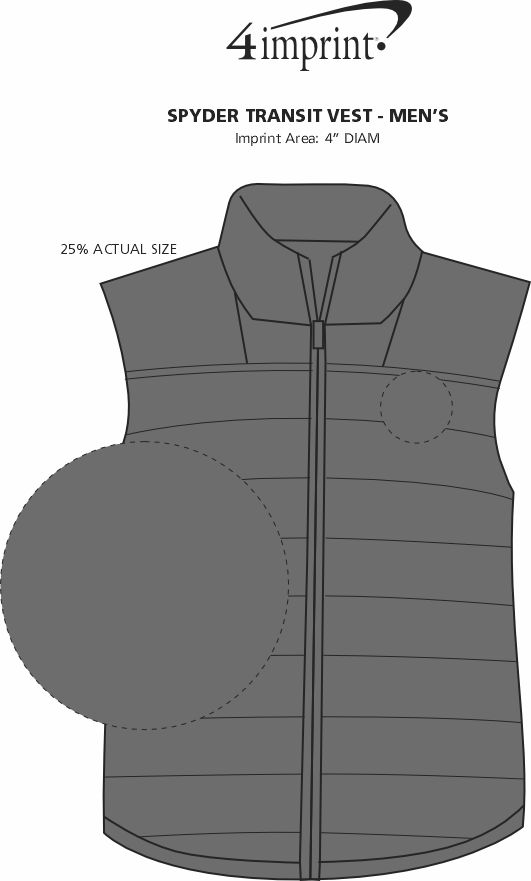 Imprint Area of Spyder Transit Vest - Men's