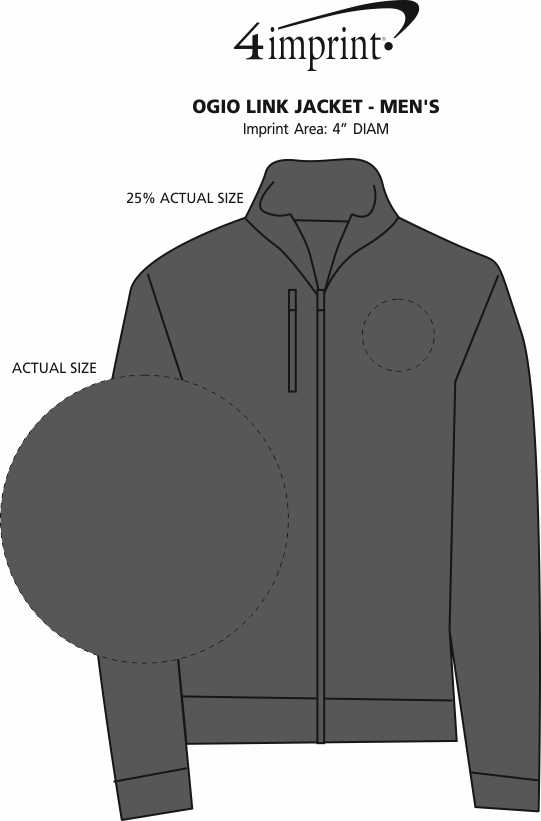 Imprint Area of OGIO Link Jacket - Men's