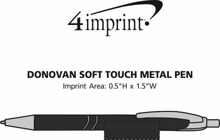 Imprint Area of Donovan Soft Touch Metal Pen