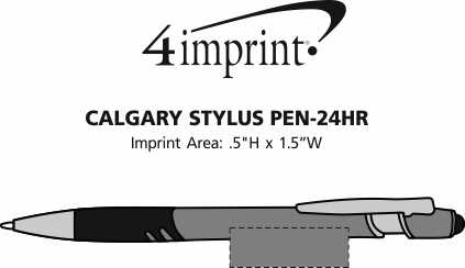Imprint Area of Calgary Stylus Pen - 24 hr