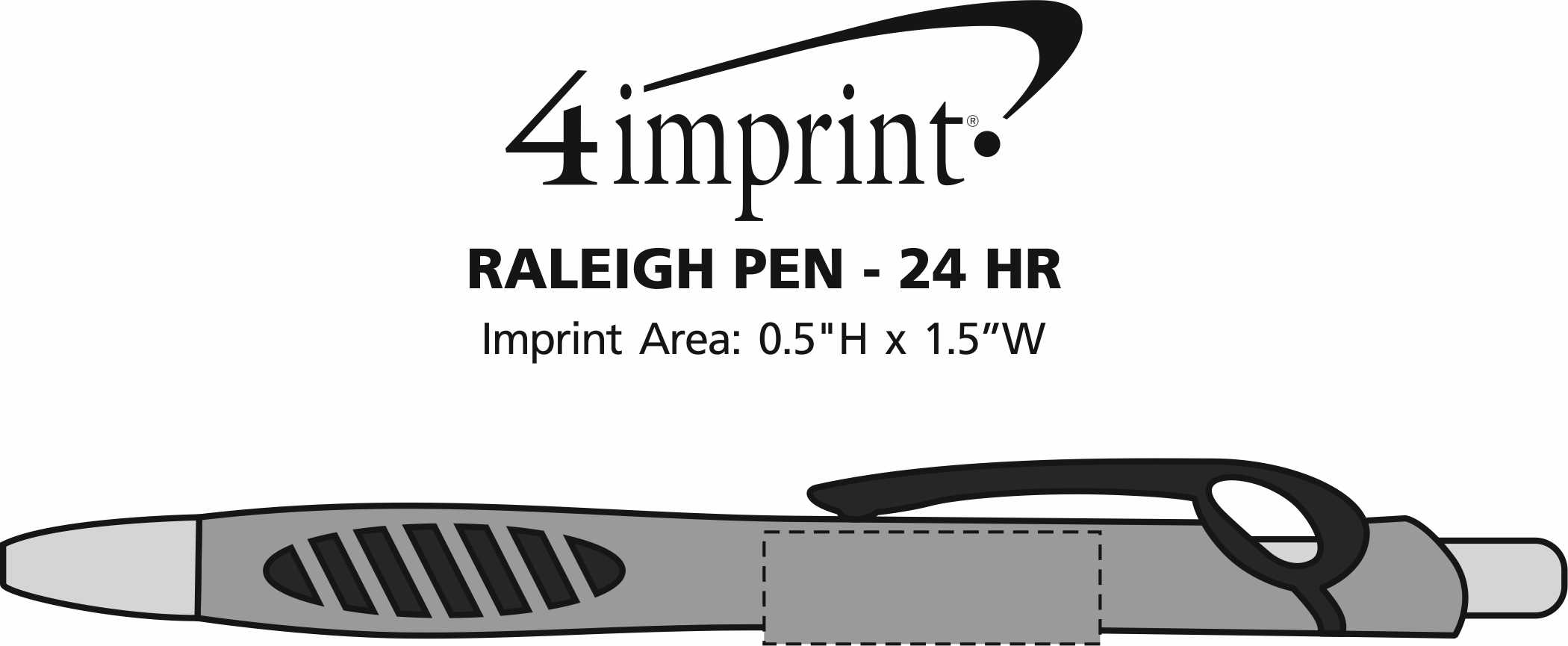 Imprint Area of Raleigh Pen - 24 hr