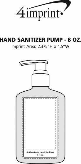 Imprint Area of Hand Sanitizer Pump - 8 oz.