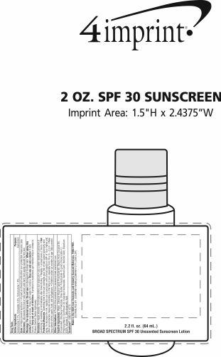 Imprint Area of 2 oz. SPF 30 Sunscreen