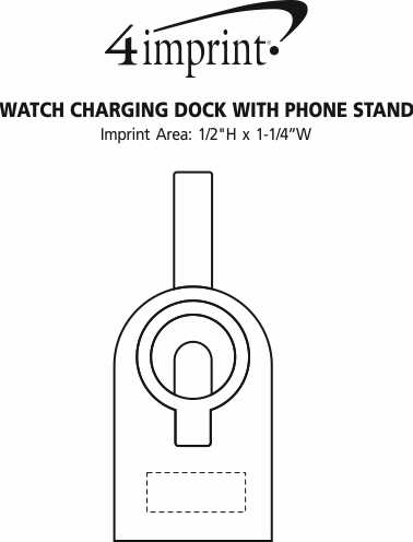 Imprint Area of Watch Charging Dock with Phone Stand