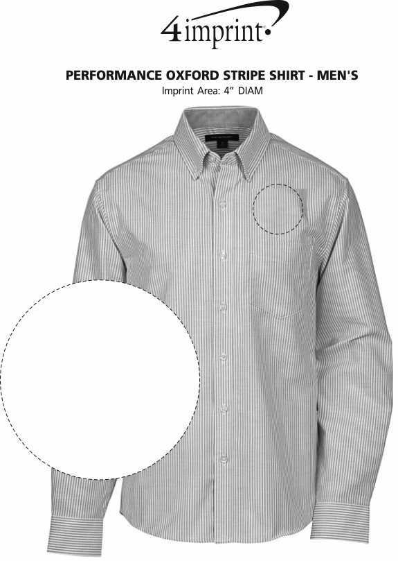 Imprint Area of Performance Oxford Stripe Shirt - Men's
