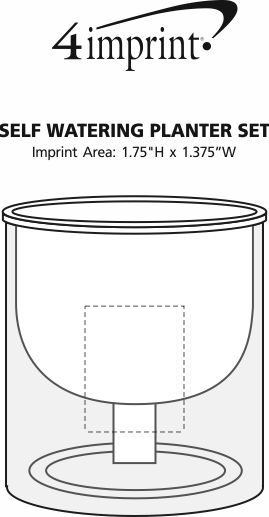 Imprint Area of Self Watering Planter Set