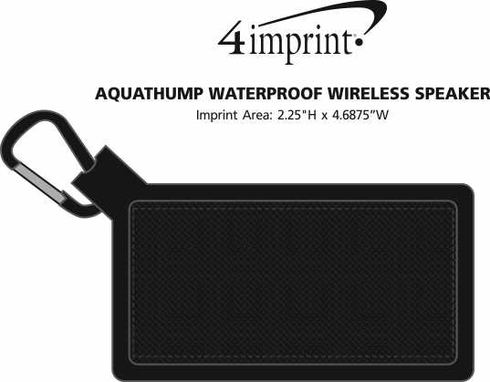 Imprint Area of Aquathump Waterproof Wireless Speaker