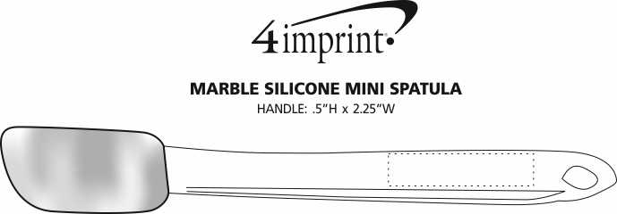 Imprint Area of Marble Silicone Mini Spatula