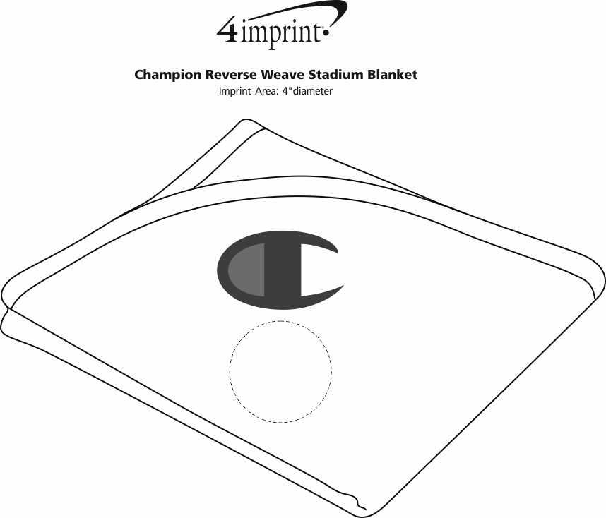 Imprint Area of Champion Reverse Weave Stadium Blanket