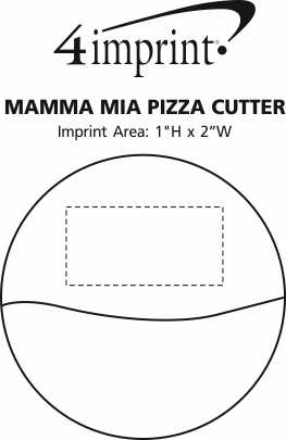Imprint Area of Mamma Mia Pizza Cutter
