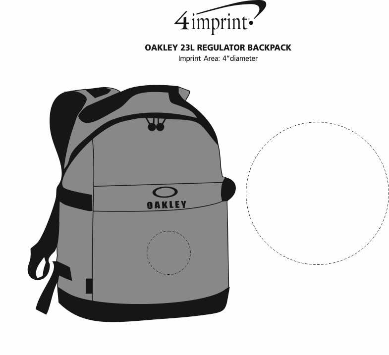 Imprint Area of Oakley 23L Regulator Backpack