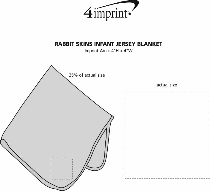 Imprint Area of Rabbit Skins Infant Jersey Blanket