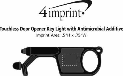 Imprint Area of Touchless Door Opener Key Light with Antimicrobial Additive