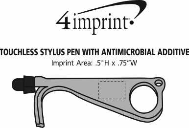 Imprint Area of Touchless Stylus Pen with Antimicrobial Additive