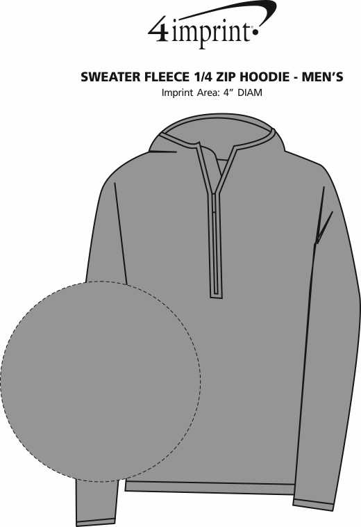 Imprint Area of Sweater Fleece 1/4-Zip Hoodie - Men's