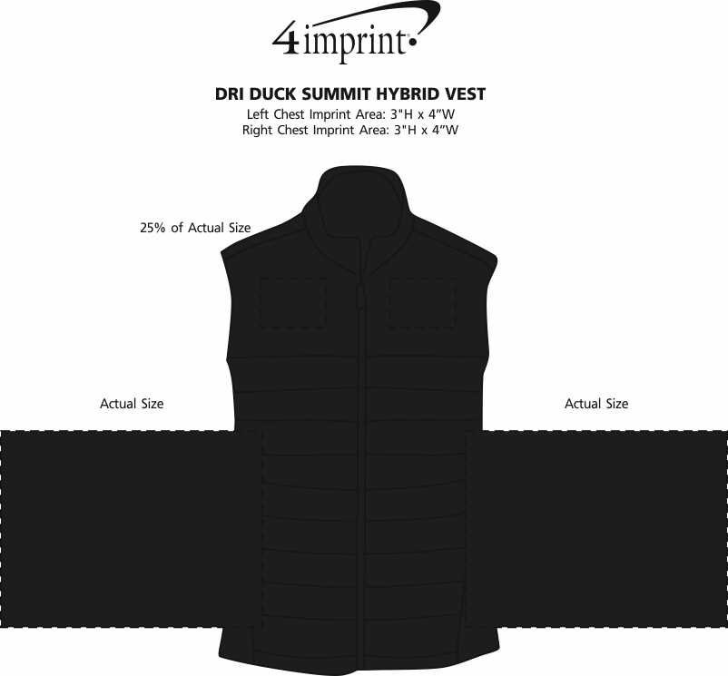 Imprint Area of Dri Duck Summit Hybrid Vest