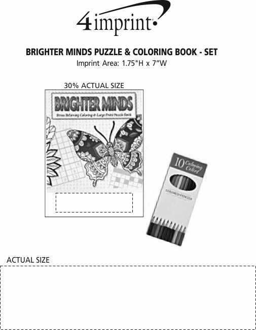 Imprint Area of Brighter Minds Puzzle & Coloring Book - Set