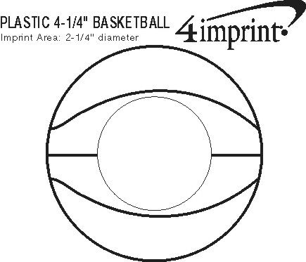 Imprint Area of Basketball - Vinyl 4-1/4"