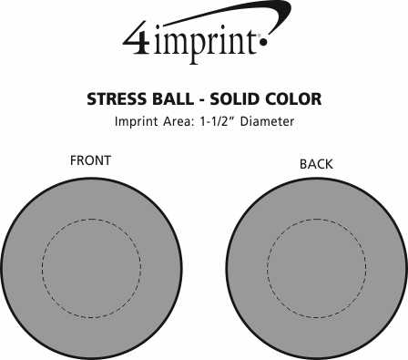 Imprint Area of Solid Color Stress Ball