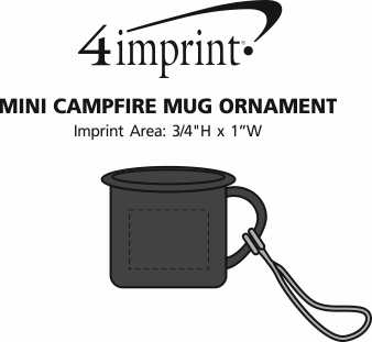 Imprint Area of Mini Campfire Mug Ornament